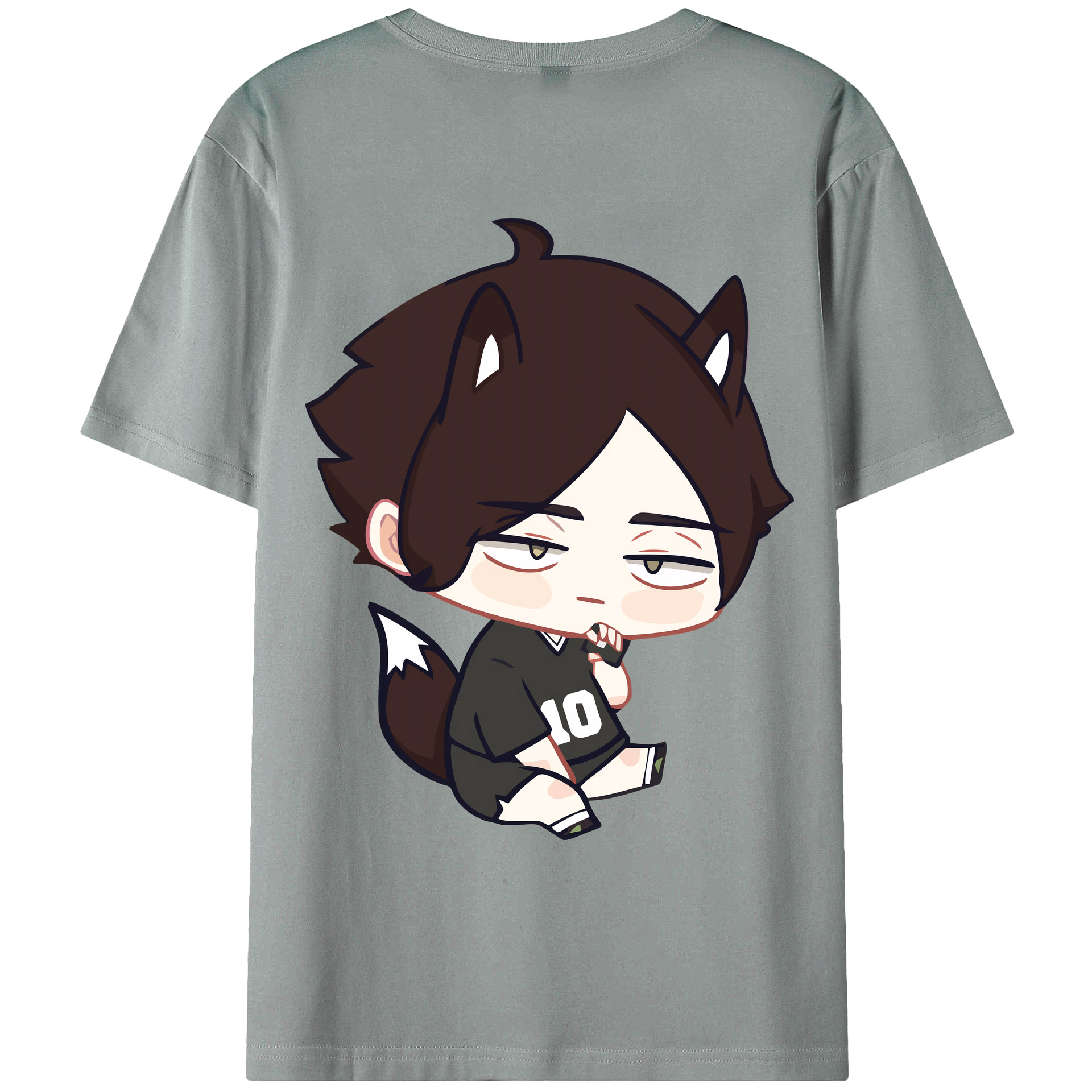 （画像用） ハイキュー!! Haikyu!! 綿100％ メンズ半袖Tシャツ（バックプリント） 通気性